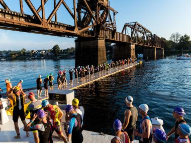 Augusta Ironman 70.3 swimmers