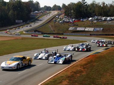 Race cars at Michelin Raceway Road Atlanta in Braselton, Georgia