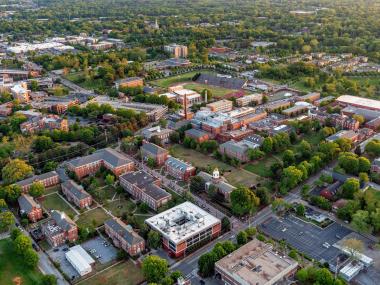 Aerial view of Morehouse College in Atlanta, Georgia