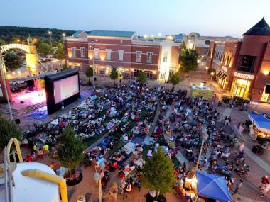 Outdoor movie at Mall of Georgia in Buford, Georgia