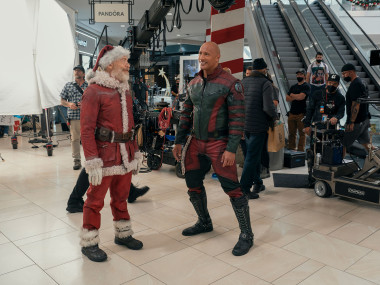 J.K. Simmons and Dwayne Johnson filming Red One in Atlanta, Georgia