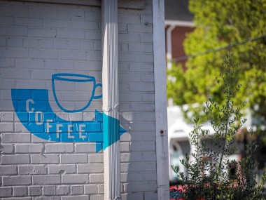 Coffee sign at Independent Baking Company in Athens, Georgia