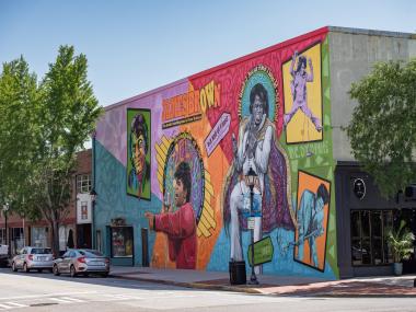 James Brown mural in Augusta, Georgia