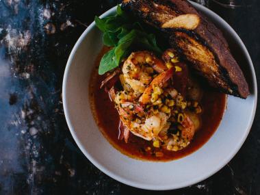 Frogmore stew at Five & Ten in Athens, Georgia