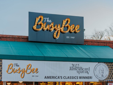 Sign at the Busy Bee Cafe in Atlanta, Georgia