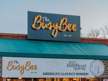 Sign at the Busy Bee Cafe in Atlanta, Georgia