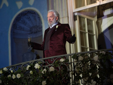 Donald Sutherland during filming of The Hunger Games: Catching Fire in Atlanta, Georgia