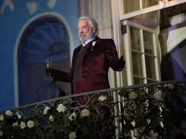 Donald Sutherland during filming of The Hunger Games: Catching Fire in Atlanta, Georgia