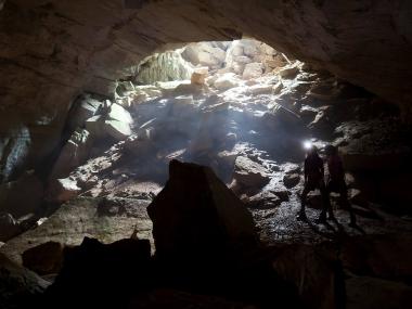 In a cave at Cloudland Canyon State Park in Rising Fawn, Georgia