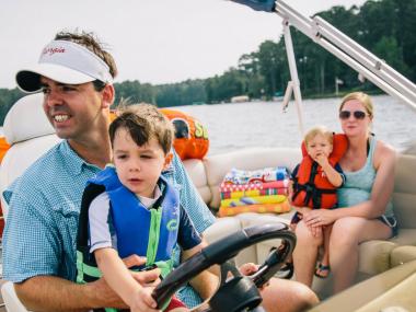 Boating on Lake Oconee in Greensboro, Georgia