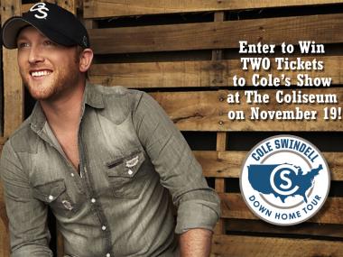 Enter to Win TWO Tickets to Cole’s Show at The Coliseum on Nov. 19!