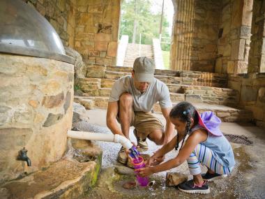 spring water at Indian Springs State Park in Flovilla, Georgia