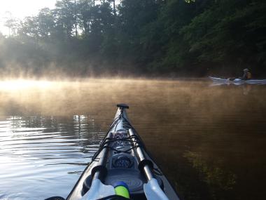 Kayaking on the Little River Water Trail in Thomson, Georgia