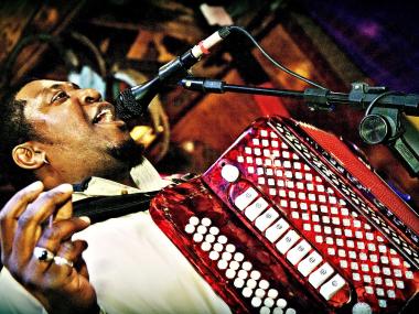 Live zydeco music at Mardi Gras Tybee Island, Georgia