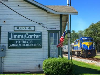 SAM Shortline train in Plains, Georgia