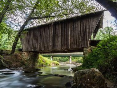 Stovall Mill Covered Bridge in Sautee Nacoochee, Georgia