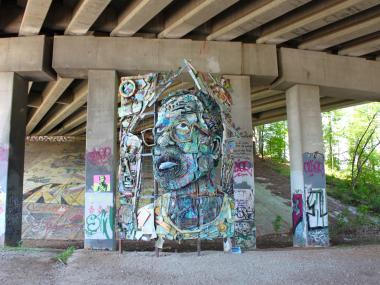 The Art of Reconciliation artwork by William Massey on the Atlanta BeltLine 2015