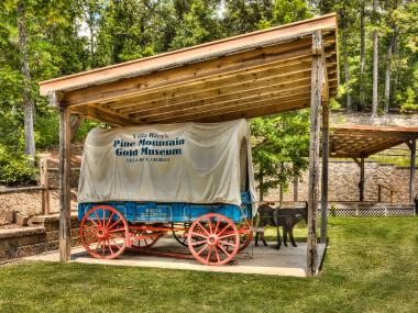 Covered wagon at Pine Mountain Gold Museum in Villa Rica, Georgia