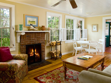 Inside a cottage on Little St. Simons Island, Georgia