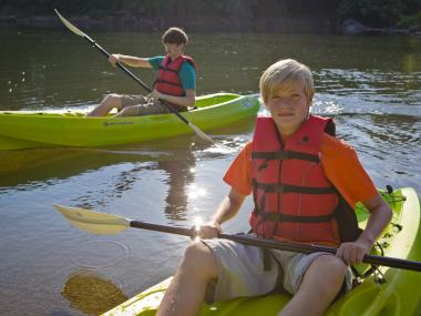 Kayaking on the Oconee River in Milledgeville, Georgia