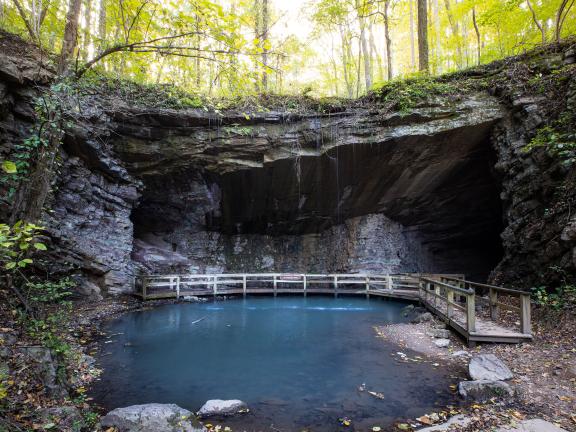 Marble Mine Trail at Sloppy Floyd State Park in Summerville, Georgia. Photo by @benjamingalland