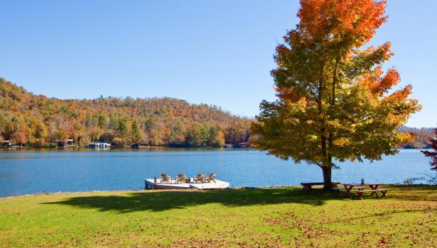 Lake Chatuge in Hiawassee, Georgia