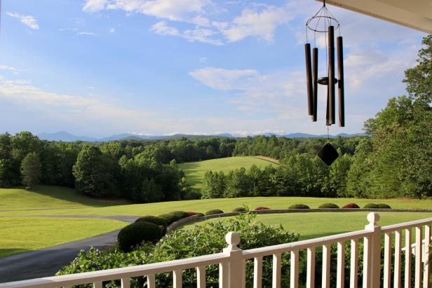 View from the porch of Dahlonega Resort & Vineyard in Dahlonega, Georgia