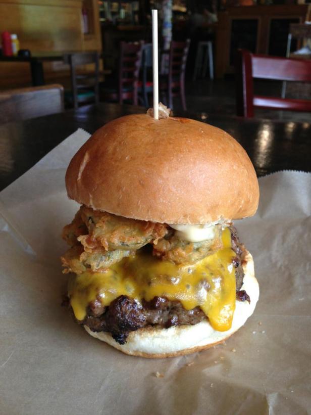 Burger at The Midway Pub in East Atlanta