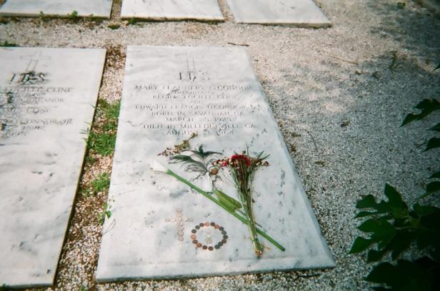 Flannery O'Connor's gravesite in Memory Hill Cemetery in Milledgeville, Georgia