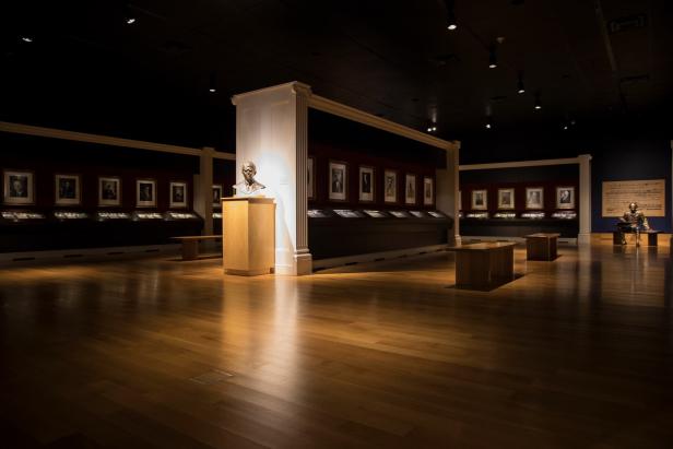 Inside the Presidential Gallery at The Booth Museum in Cartersville, Georgia