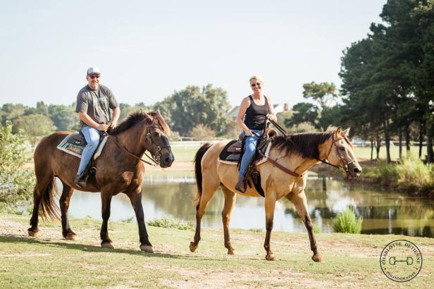 Horseback riding at Southern Cross Guest Ranch in Madison, Georgia