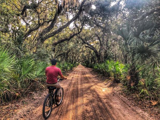 biking on Cumberland Island, Georgia. photo by @thewildwildwhit