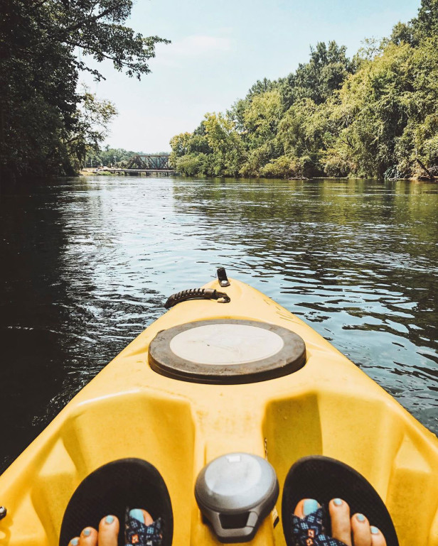 Kayaking the Augusta Canal in Augusta, Georgia. Photo by @k_wadford