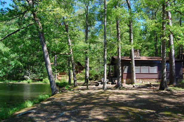 Lakeside cabin at F.D. Roosevelt State Park in Pine Mountain, Georgia