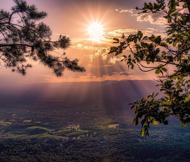 Sunset at Yonah Mountain near Helen, Georgia