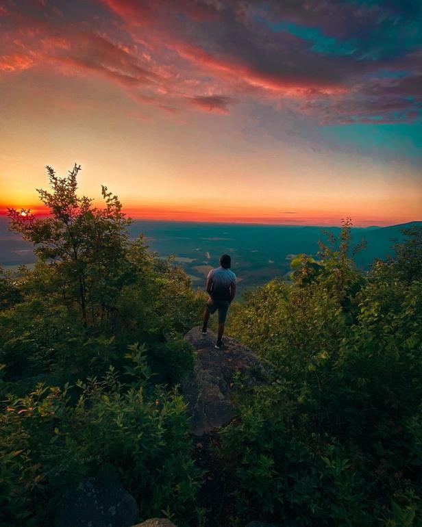Hiking at Fort Mountain State Park in Chatsworth, Georgia. Photo by @patelsnaps