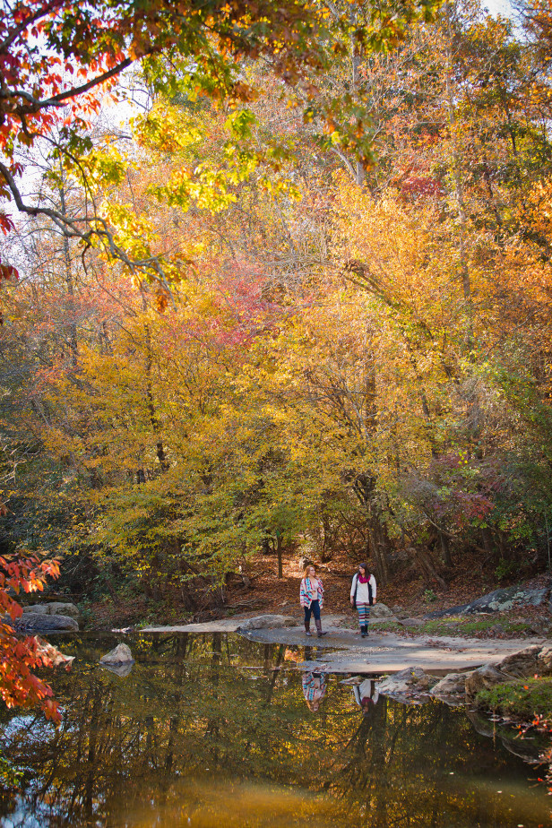 Hiking at Victoria Bryant State Park in Royston, Georgia