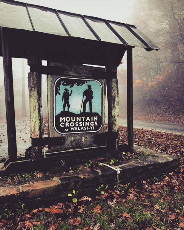 Sign at Mountain Crossings near Blairsville. Photo by @lifeinthesouthlane
