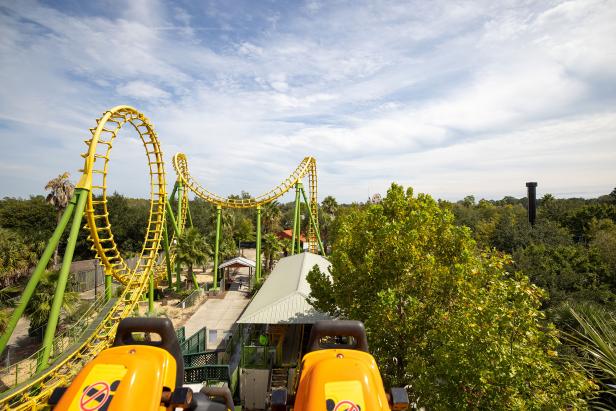 On a roller coaster at Wild Adventures Theme Park in Valdosta, Georgia. Photo by @benjamingalland