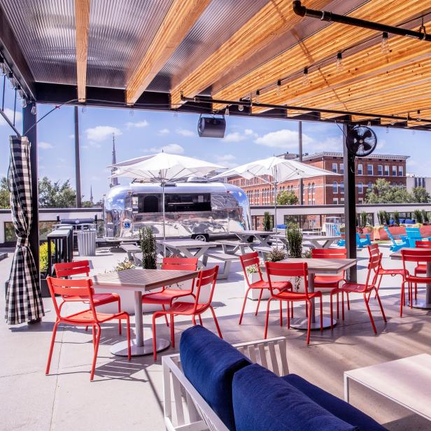Rooftop dining at Edgar's Above Broad in Augusta, Georgia