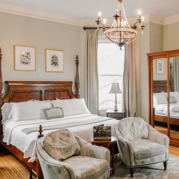 Inside the General Hunter room at The Gastonian in Savannah, Georgia