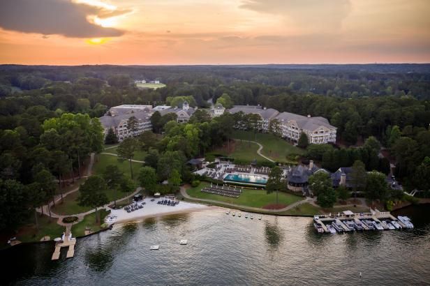 Aerial view of Ritz-Carlton Reynolds, Lake Oconee in Greensboro, Georgia