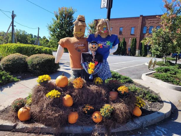 Scarecrow display at Duluth Fall Festival