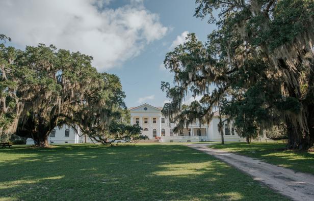 Exterior of Plum Orchard Mansion on Cumberland Island, Georgia