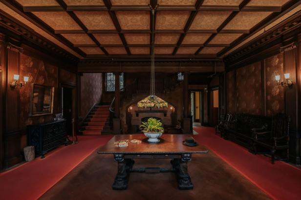 Interior room at Plum Orchard Mansion on Cumberland Island, Georgia