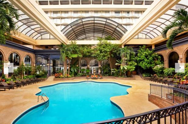 Heated pool at the Courtland Grand Hotel in Atlanta, Georgia