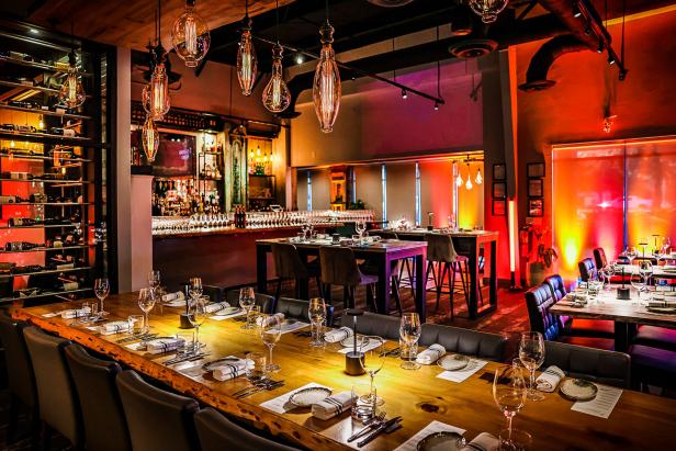 Interior of Cork & Flame in Evans, Georgia