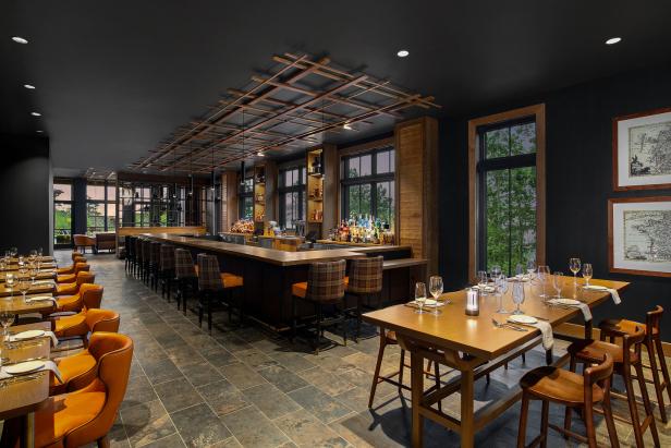 Inside view of a restaurant at Auld Alliance in Rising Fawn, Georgia