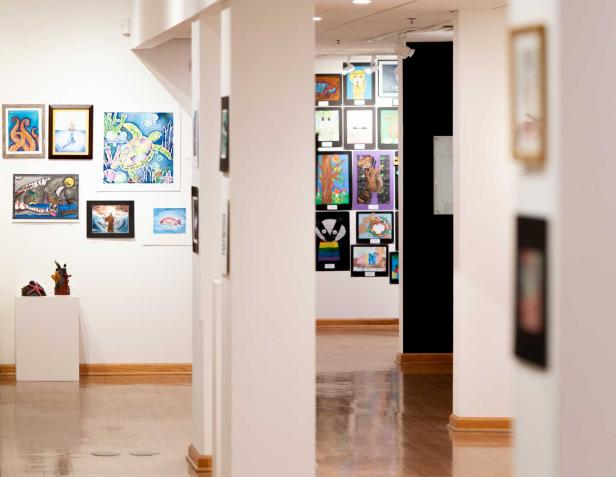 Art gallery at Annette Howell Turner Center for the Arts in Valdosta, Georgia