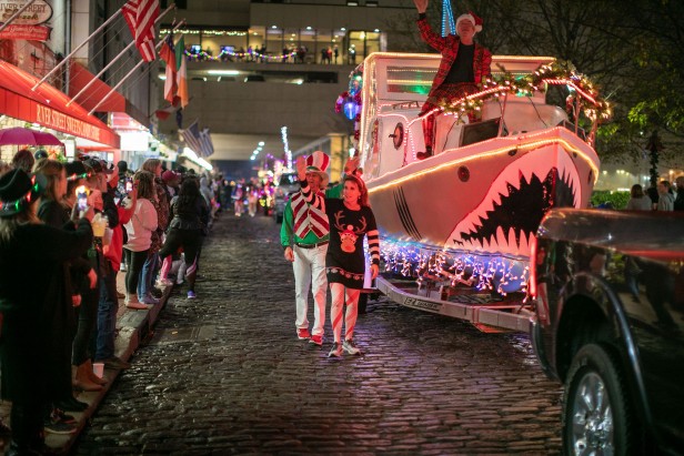 Lighted Christmas Parade in Savannah, Georgia